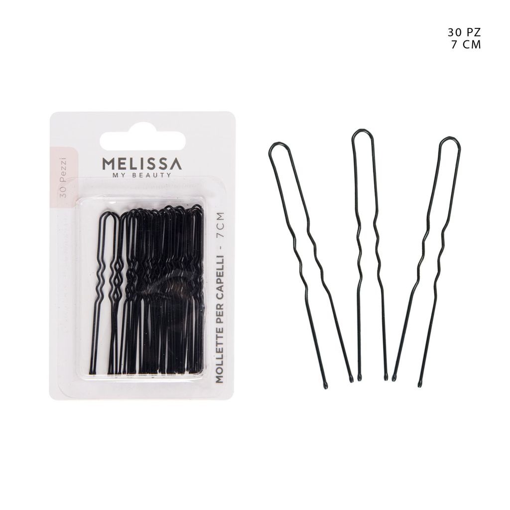 MELISSA MOLLETTE CAPELLI 7CM 30PZ NERO