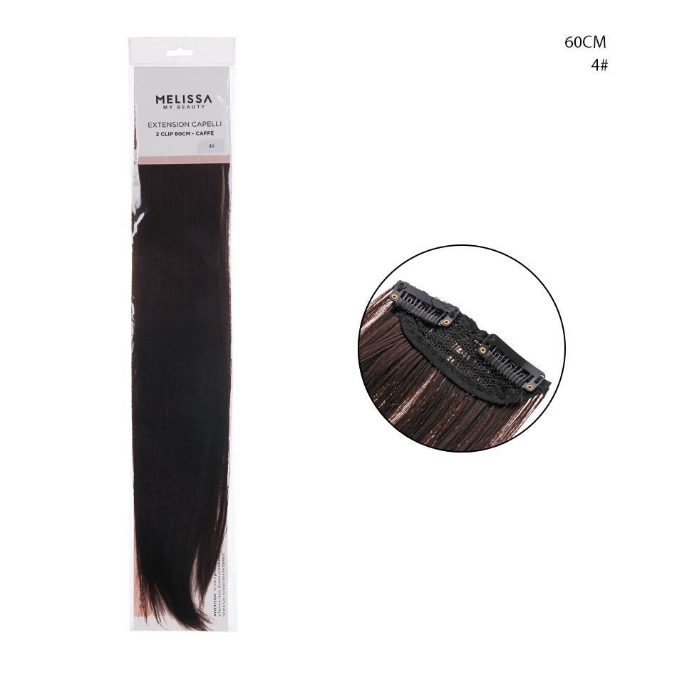 EXTENSION CAPELLI 2CLIP 60CM 25G COL.4 CAFFE'