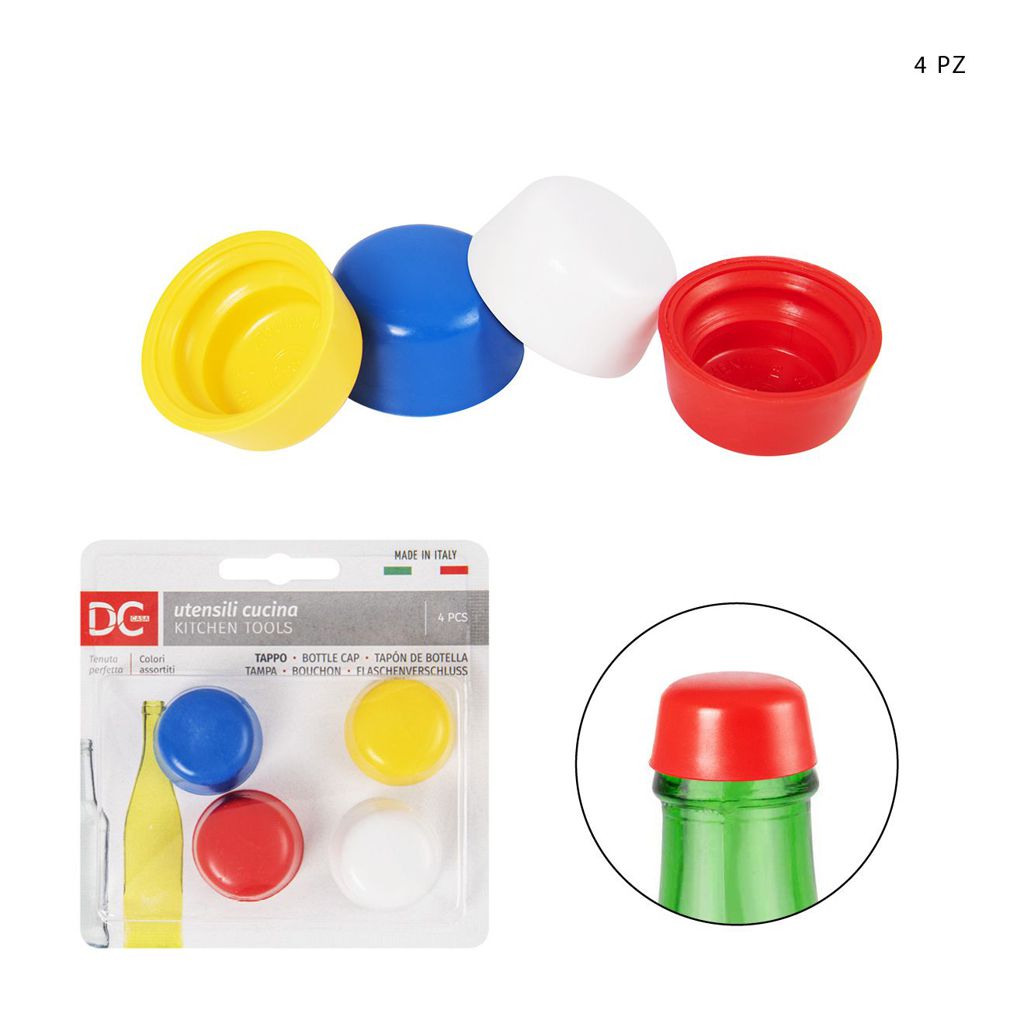 DC CASA TAPPO BOTTIGLIA ERMETICO GOMMA 4PZ