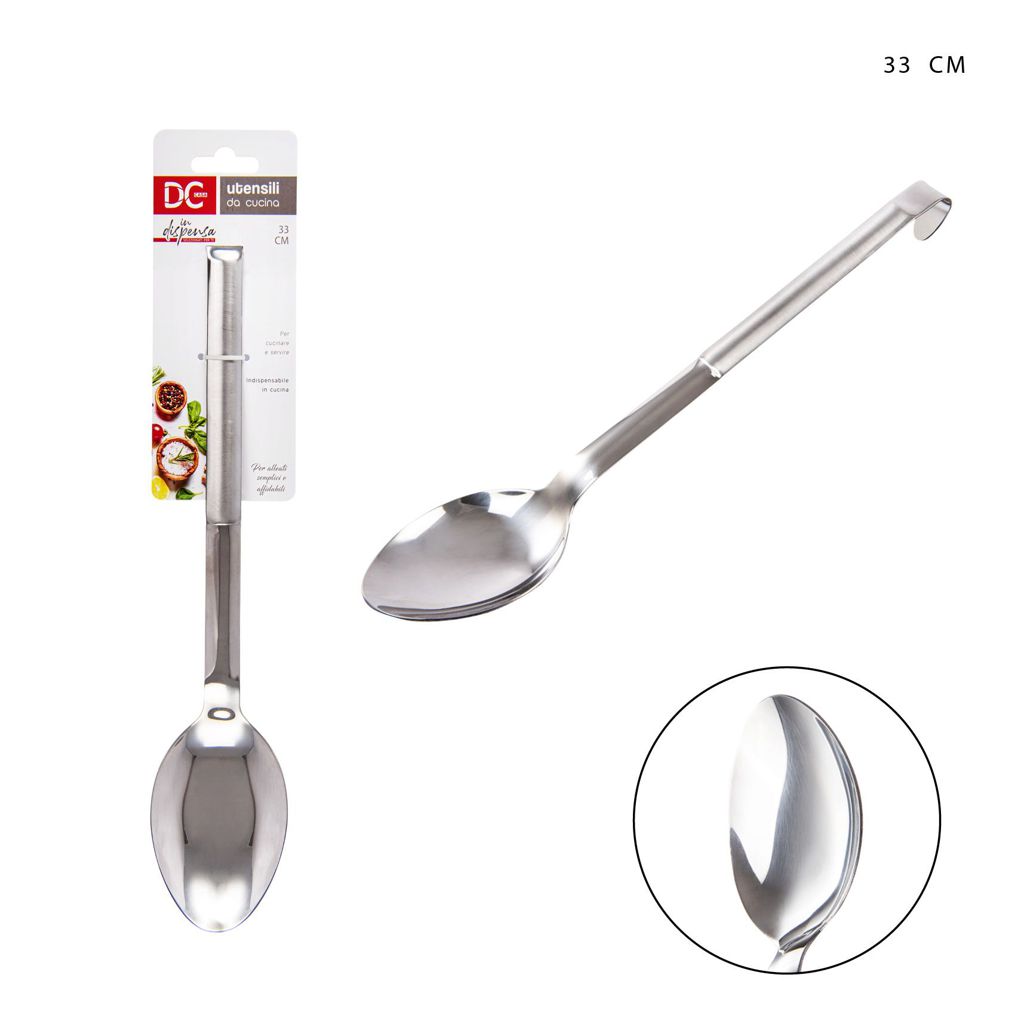 DC CASA  CUCCHIAIO ACCIAIO INOX 33CM