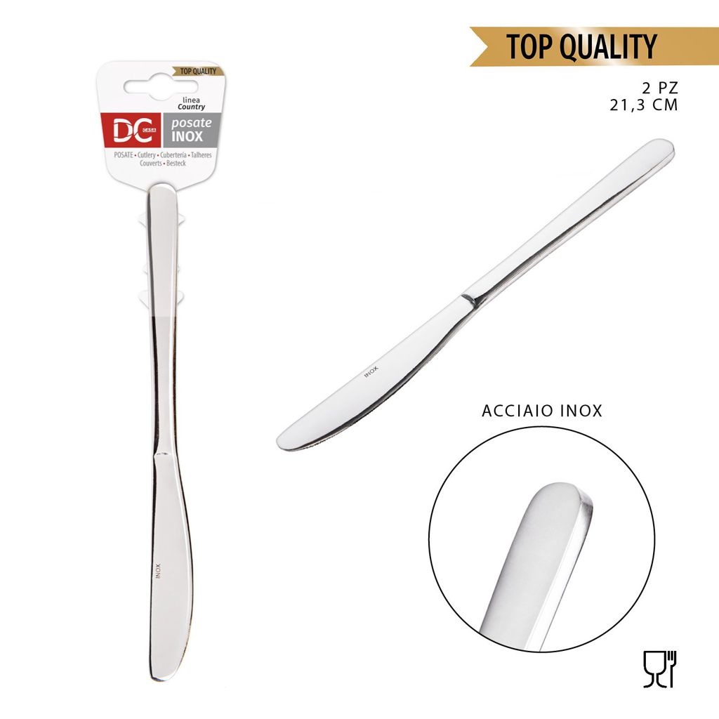 DC CASA  COUNTRY COLTELLO FORGIATO INOX 21.3CM 2PZ