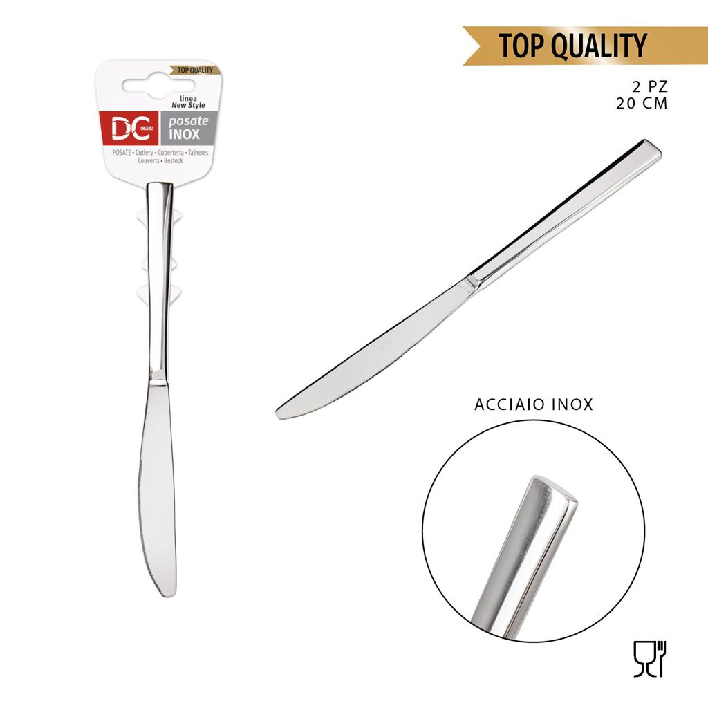 DC CASA  NEWSTYLE COLTELLO FRUTTA INOX 20CM 2PZ