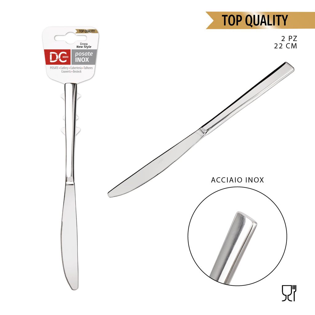 DC CASA  NEWSTYLE COLTELLO FORGIATO INOX 22CM 2PZ