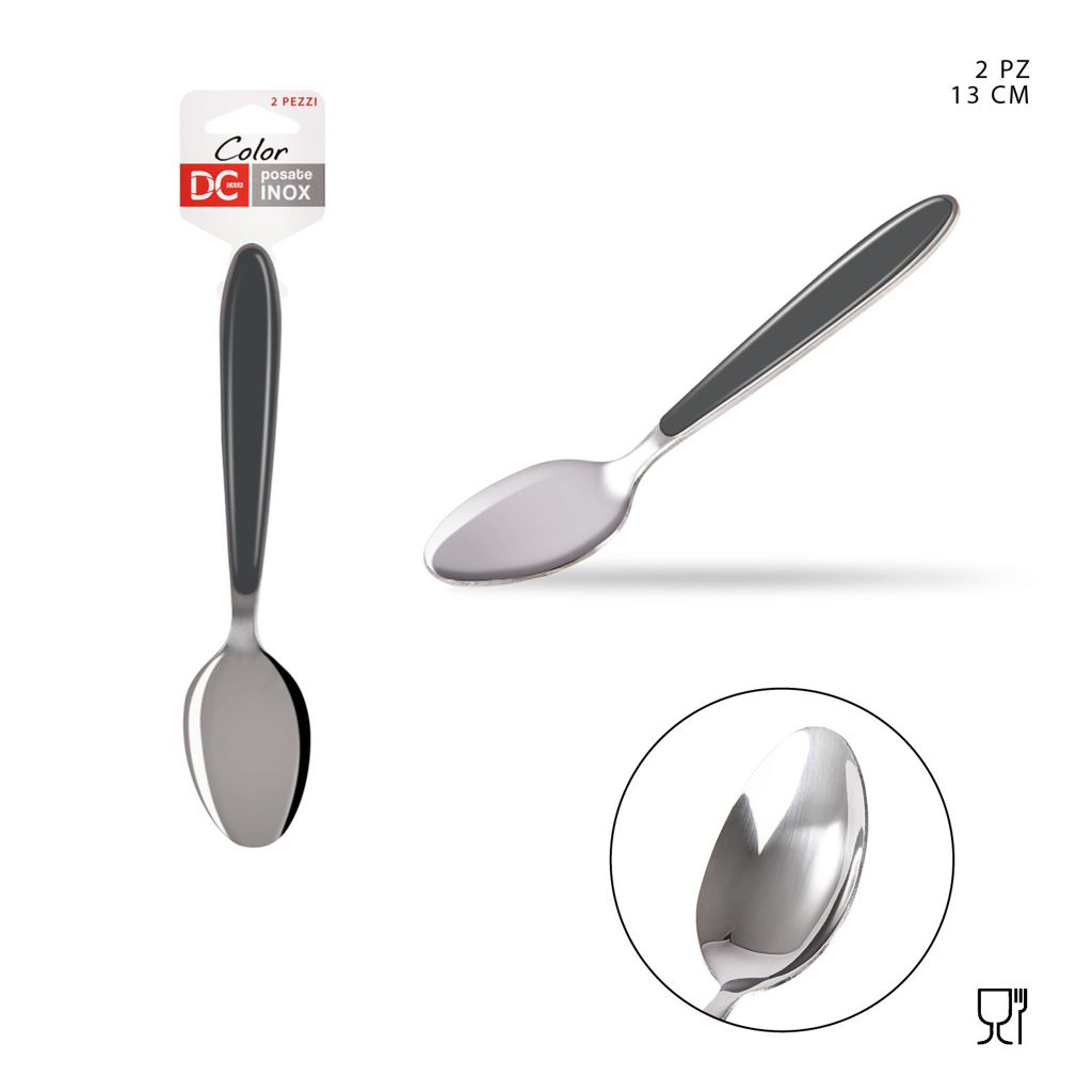 DC CASA  L/GRIGIO CUCCH.CAFFE M/PLAST 13X2.5CM 2PZ