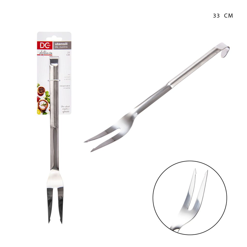 DC CASA  FORCHETTONE ACCIAIO INOX 33CM