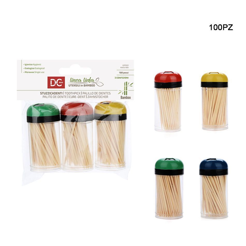 DC CASA STUZZICADENTI BAMBOO 100PZ 3PZ