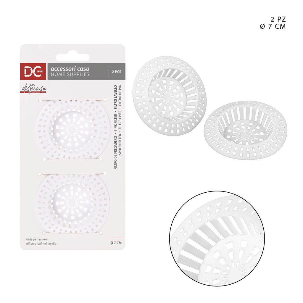 DC CASA FILTRO LAVELLO PLAST. 7CM 2PZ