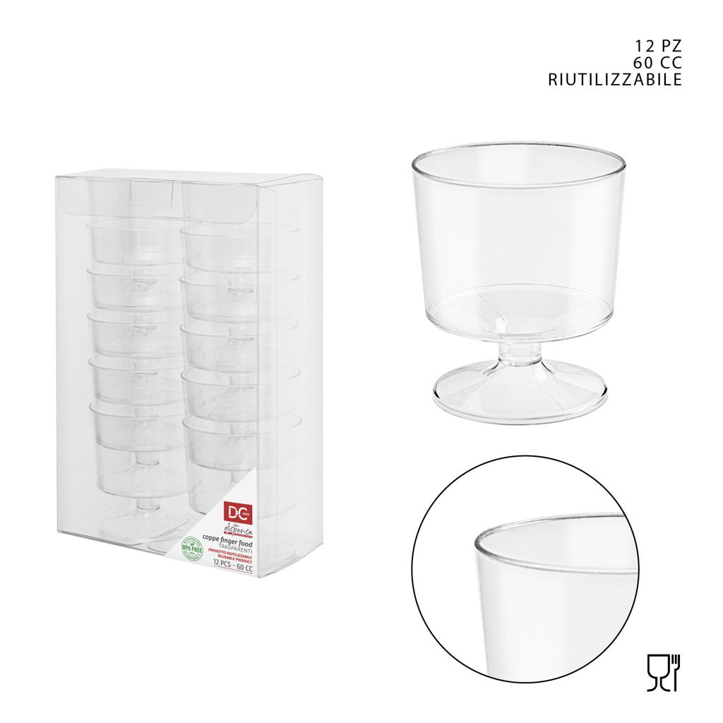 DC CASA COPPA MINI F/FOOD RIUTILIZZABILE 60CC 12PZ