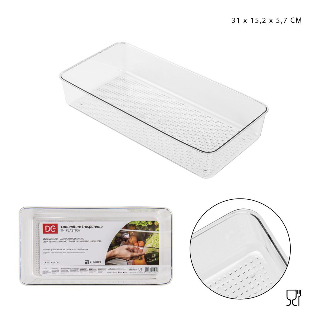 DC CASACONTENITORE PLAST.TRASP. 31X15.2X5.7CM