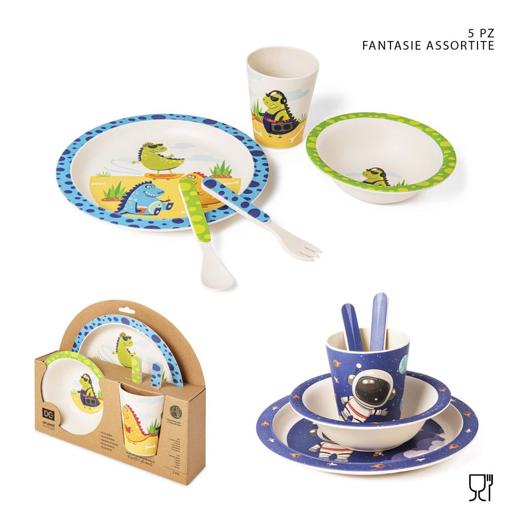 DC CASA SET PIATTI+POSATE BAMBINI 5PZ 6#