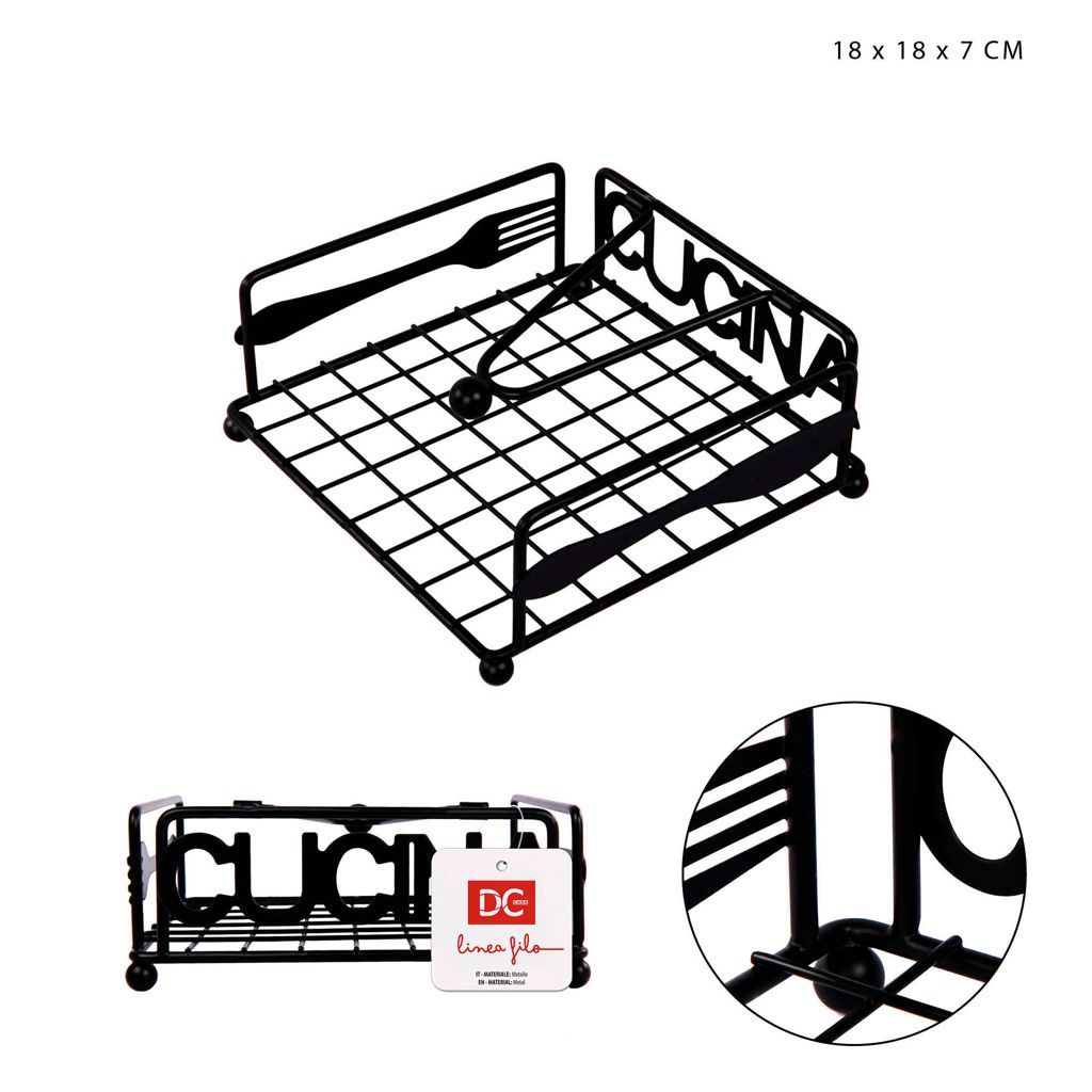 DC CASA P/TOVAGLIOLI 18X18XH7CM N.OPACO