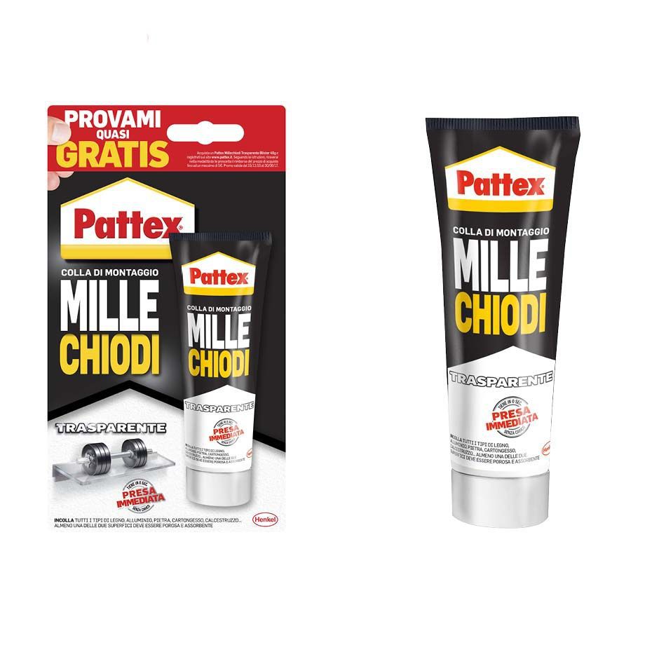 PATTEX MILLECHIODI TRASPARENTE 40G BL.