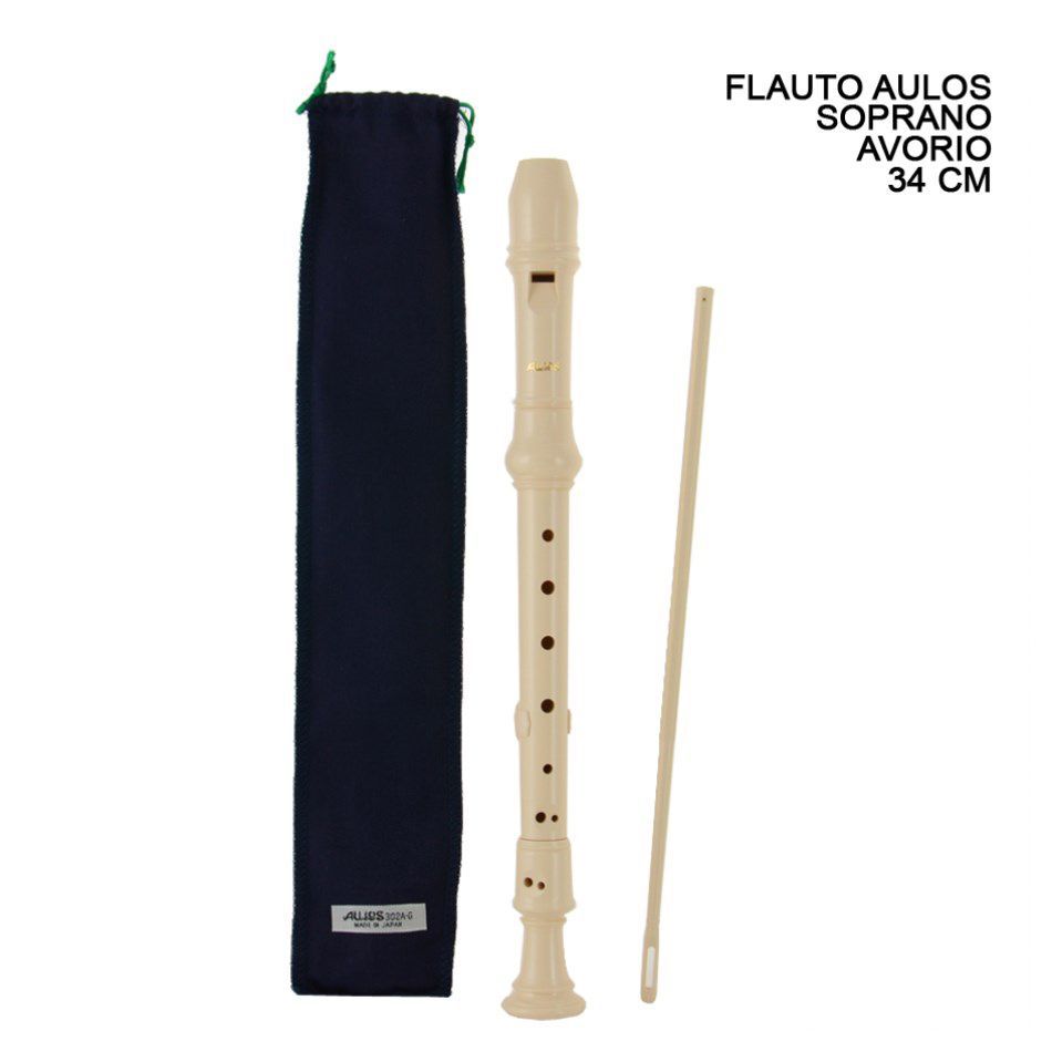 FLAUTO DOLCE AULOS 34CM AVORIO C/CUSTODIA