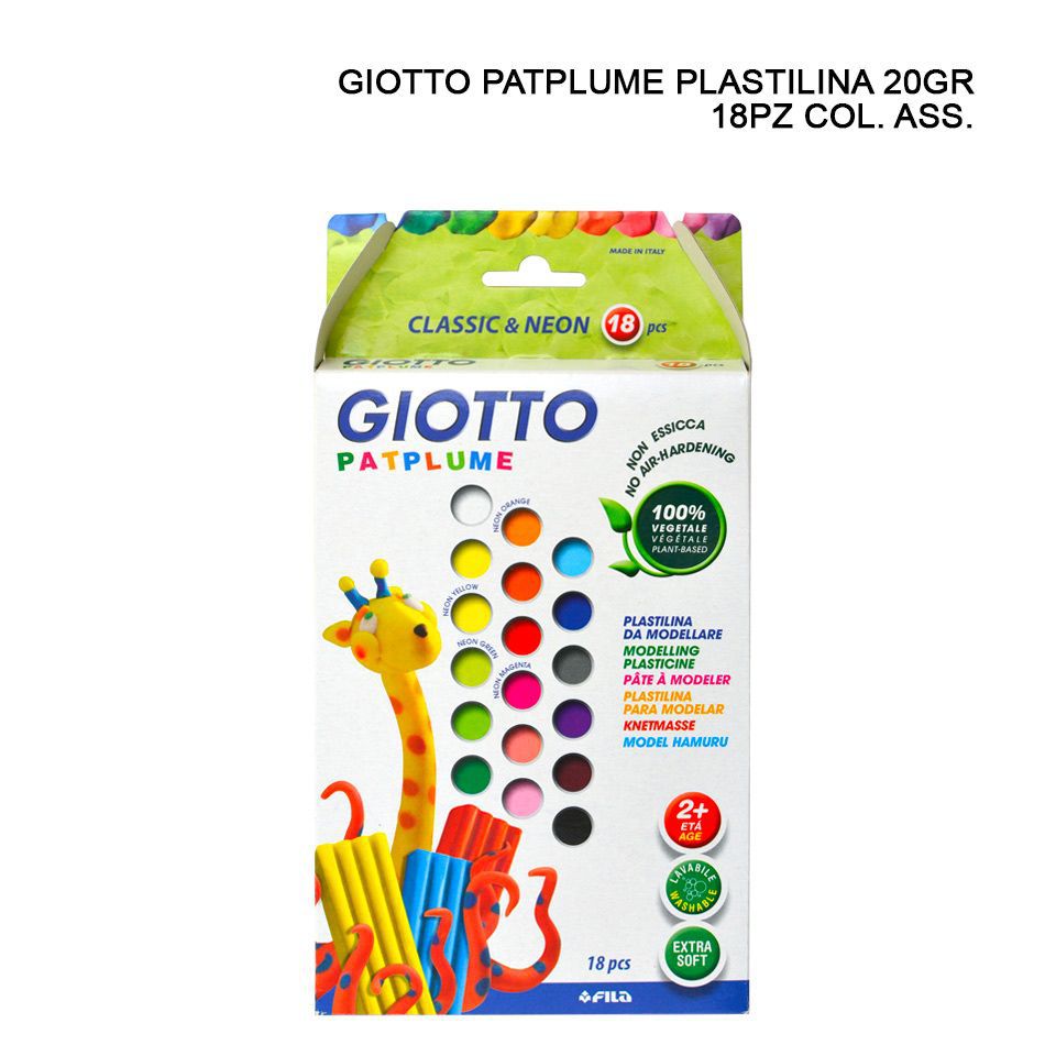 GIOTTO PLASTILINA PATPLUME 20G 18PZASS. BL.