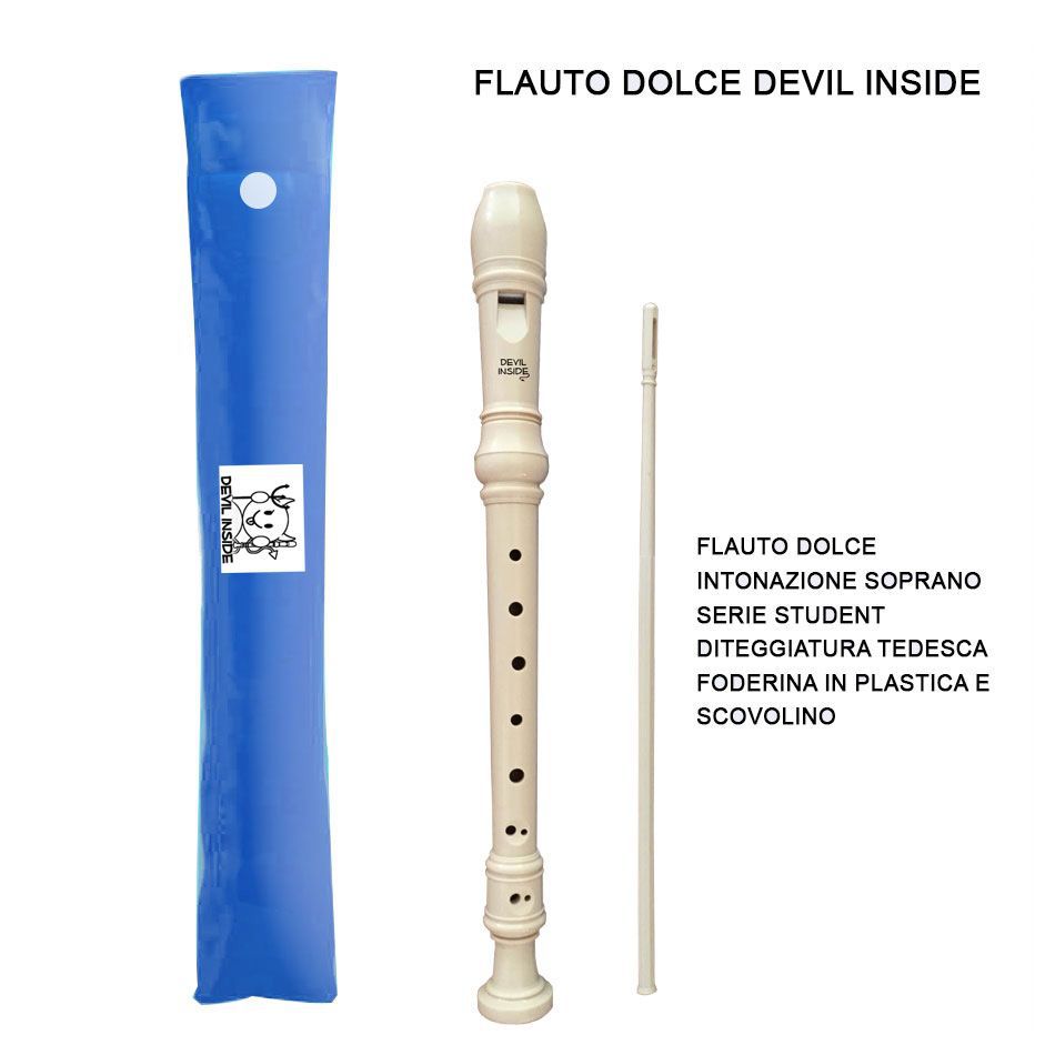 FLAUTO DOLCE DEVIL INSIDE 32.6CM+SCOVOLINO C/CUST