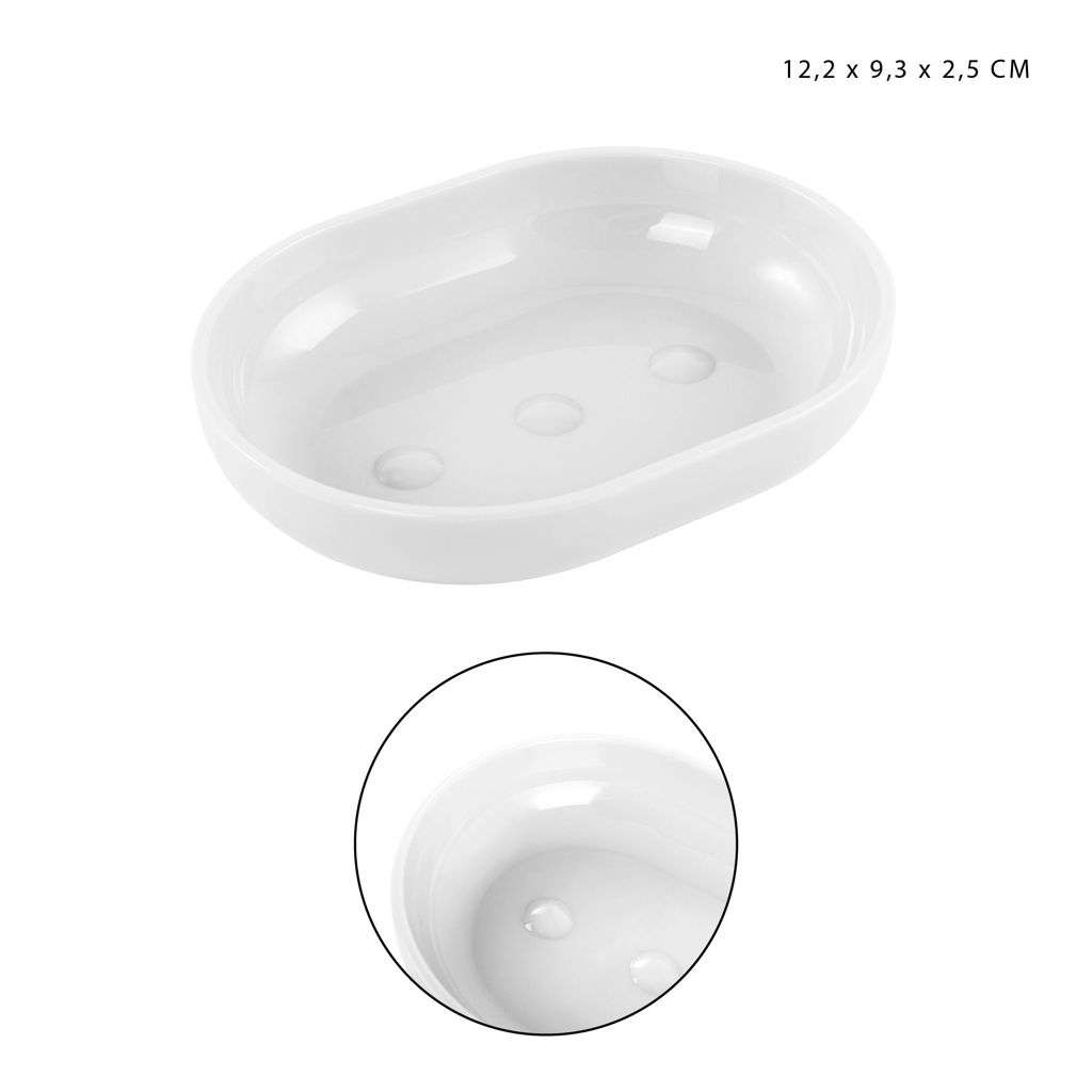 DC CASA P/SAPONETTA PLAST. 12.2X9.3X2.5CM BIANCO