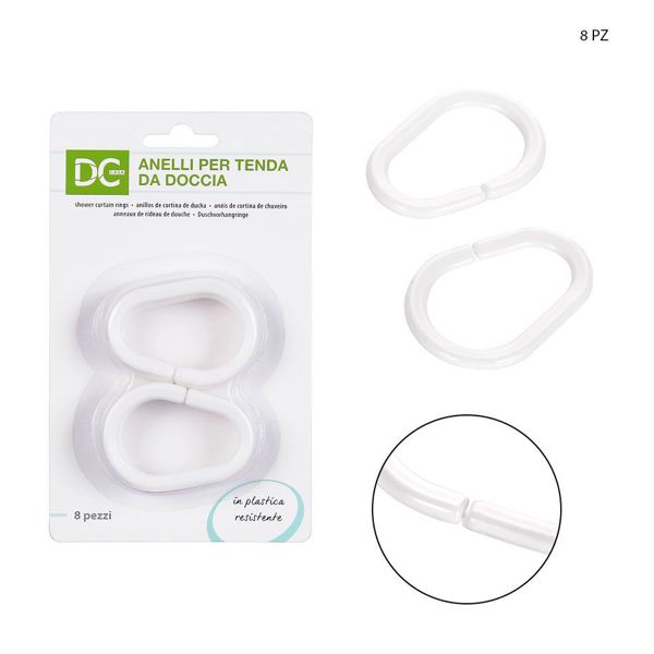 DC CASAANELLI TENDA DOCCIA BIANCO 8PZ B