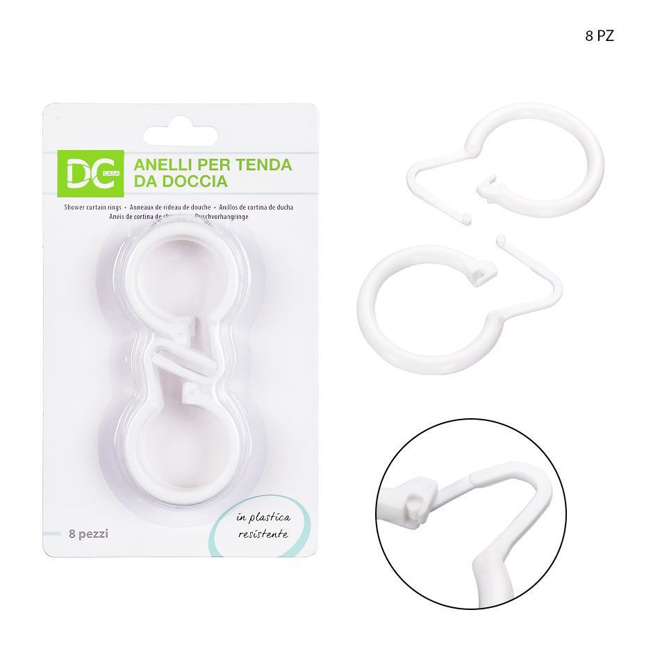 DC CASAANELLI TENDA DOCCIA BIANCO 8PZ A