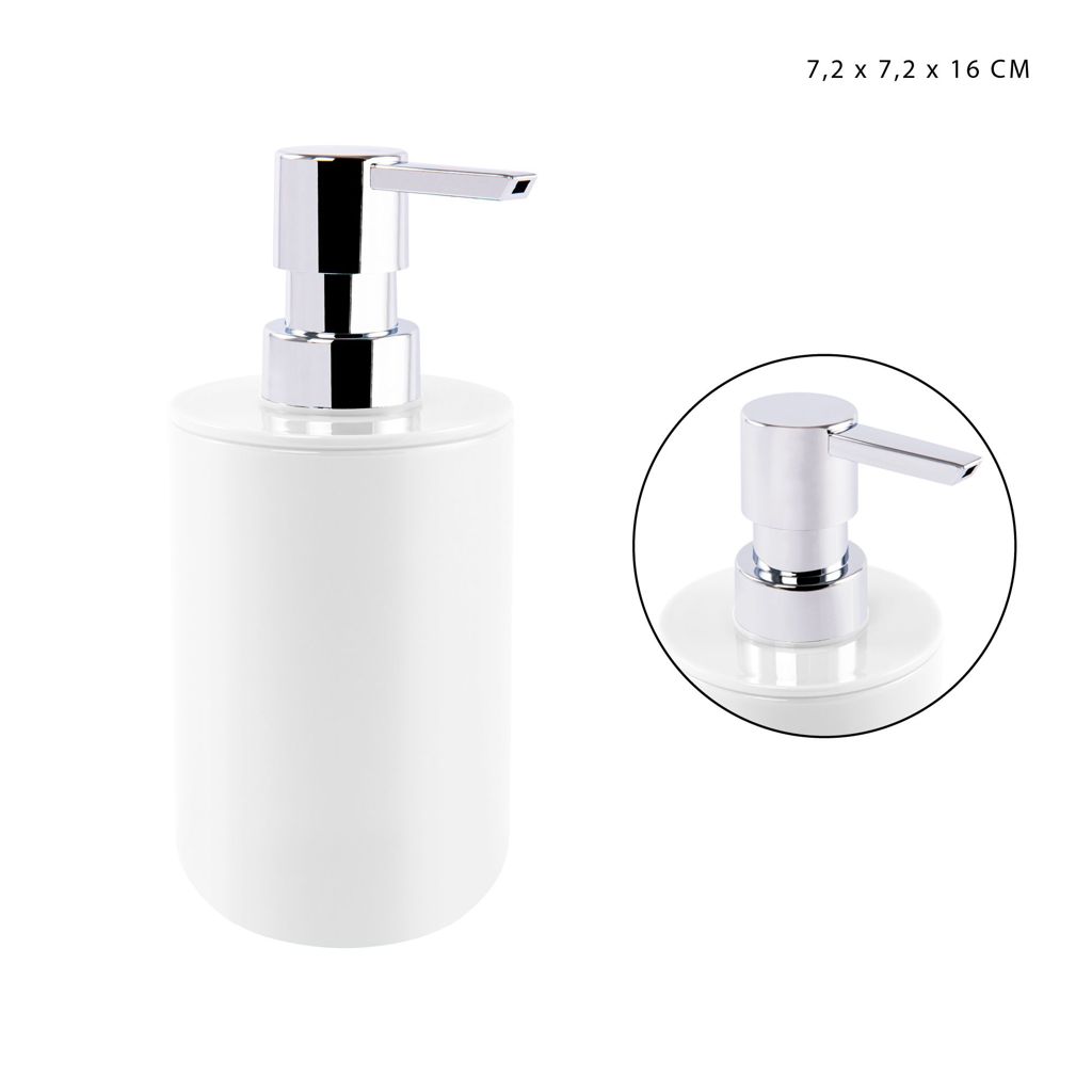 DC CASA P/SAP.LIQUIDO PLAST 7.2X7.2X16CM BIANCO