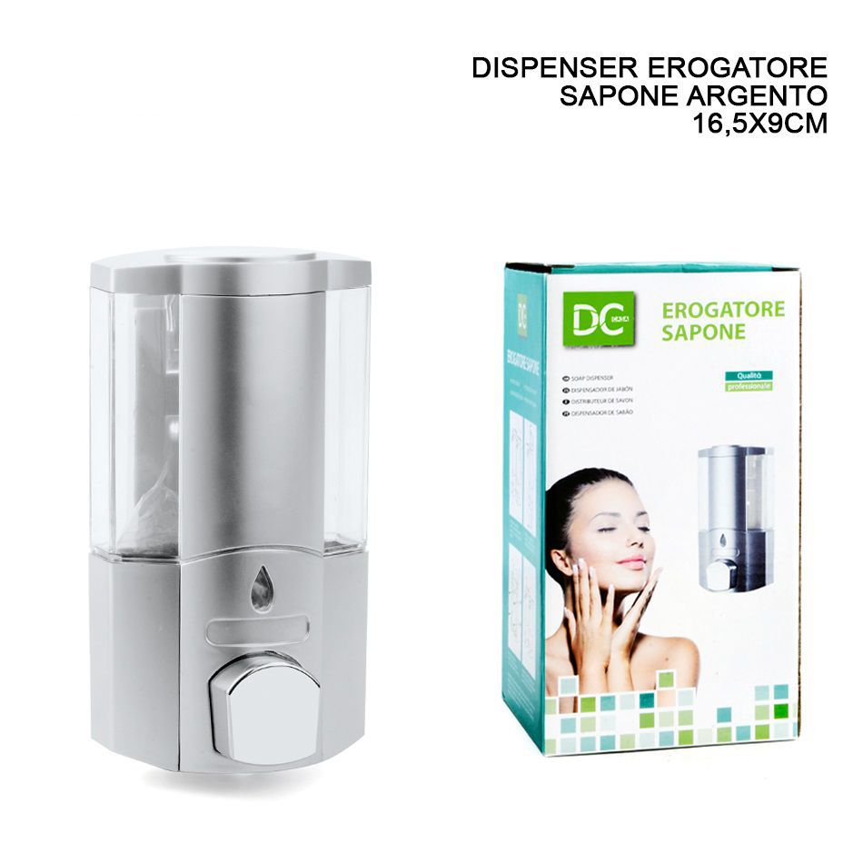 DC CASA DISPENSER EROGASAPONE ARGENTO 16.5X9CM