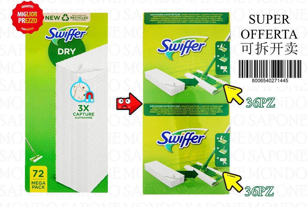 SWIFFER RICAMBI 72 PANNI (36x2)